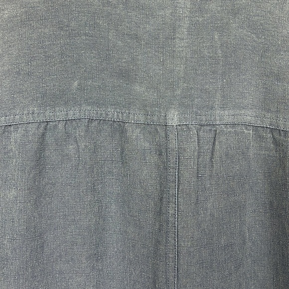 Lord & Taylor Womens Shift Dress 14 Navy Hidden Button Down Sleeveless 72% Silk - Picture 10 of 15